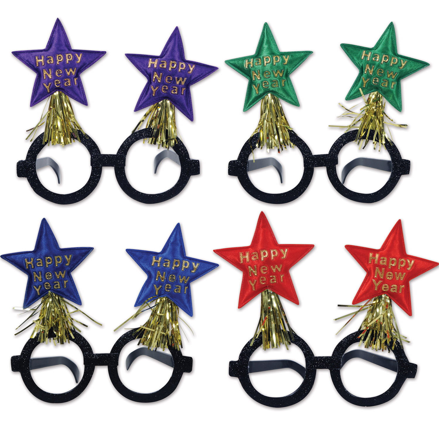 Glittered New Year Star Bopper GLASSES