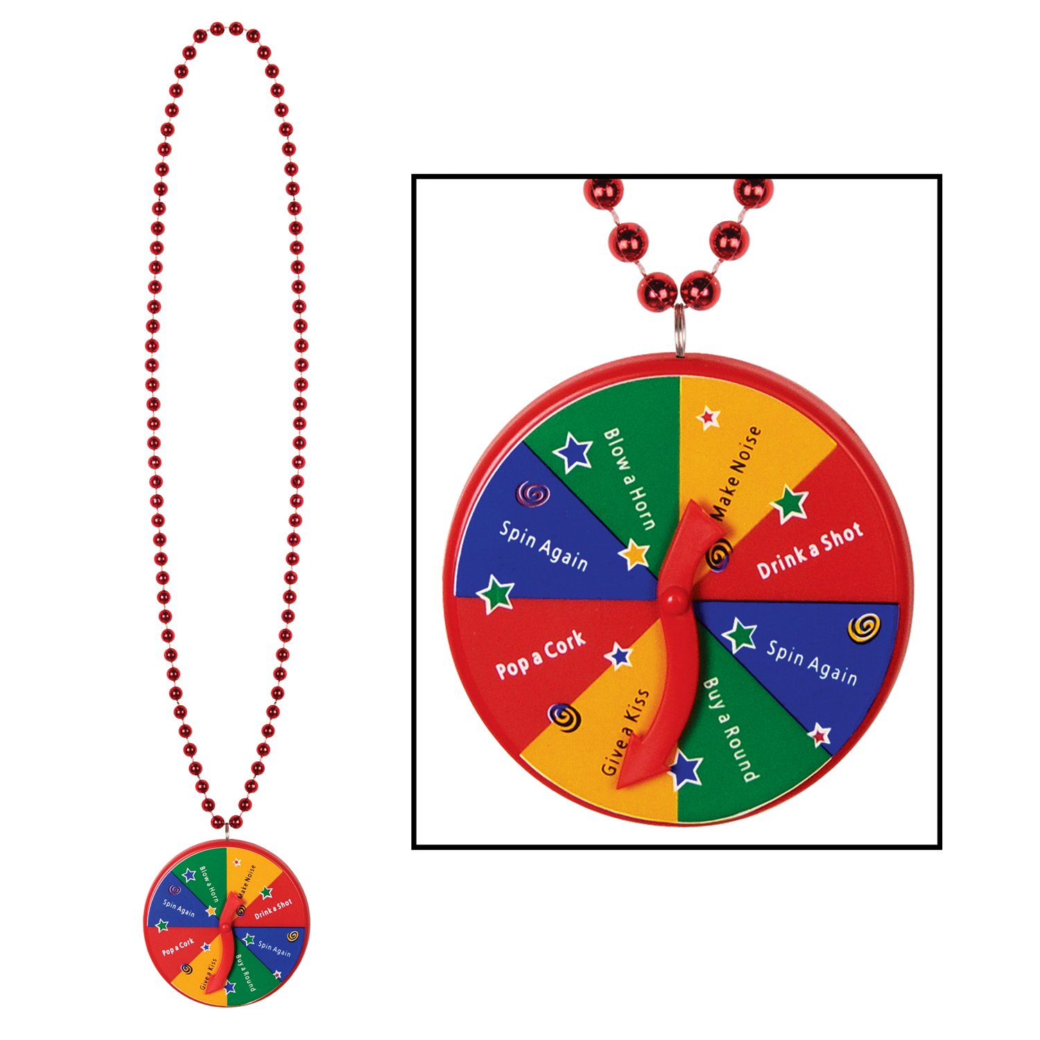 Beads w/NEW Year Spinner Medallion
