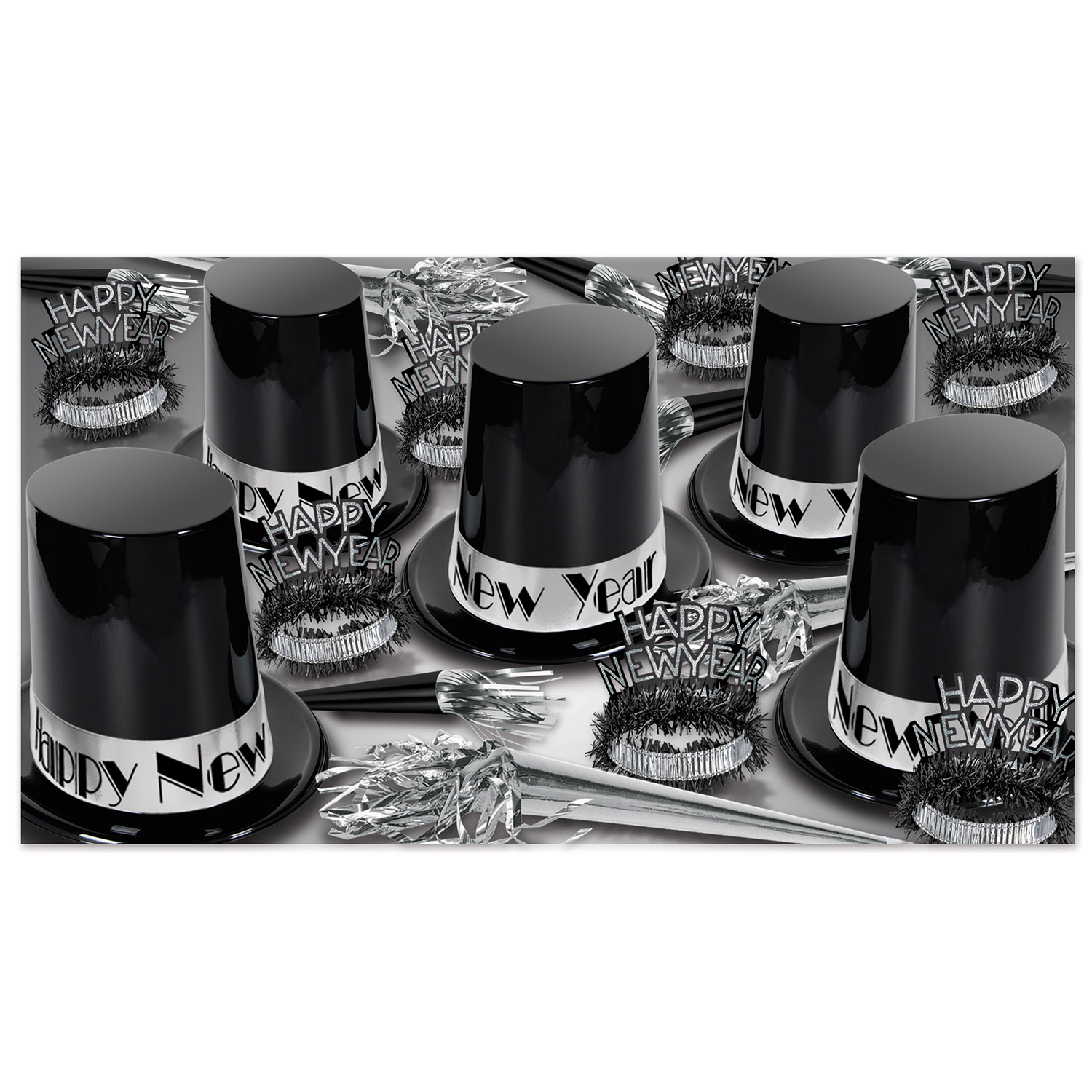The Big TOP Hat Silver Asst for 50